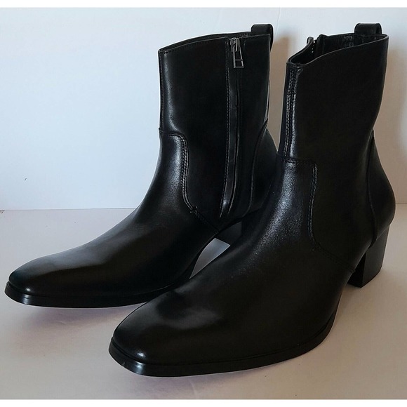 Otto Zone Men's Black Chukka Leather Boots Size 8.5 - Picture 1 of 8